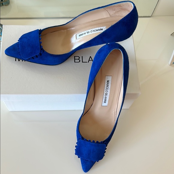 Manolo Blahnik Royal Blue Heels